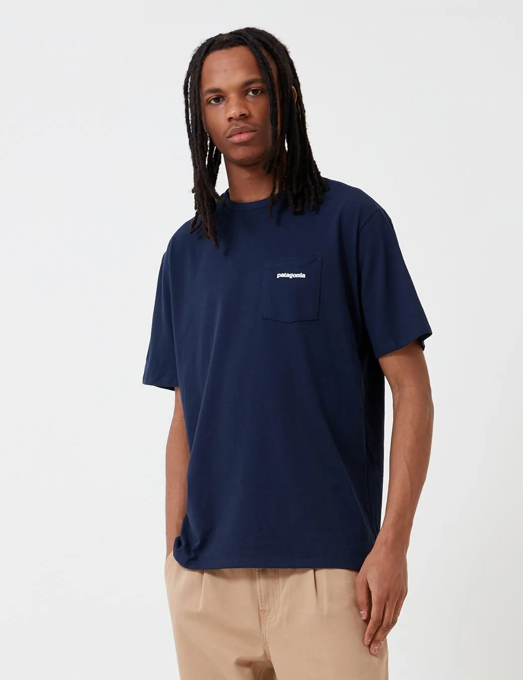 Patagonia P-6 Logo Pocket Responsibili-Tee T-Shirt - Classic Navy Blue