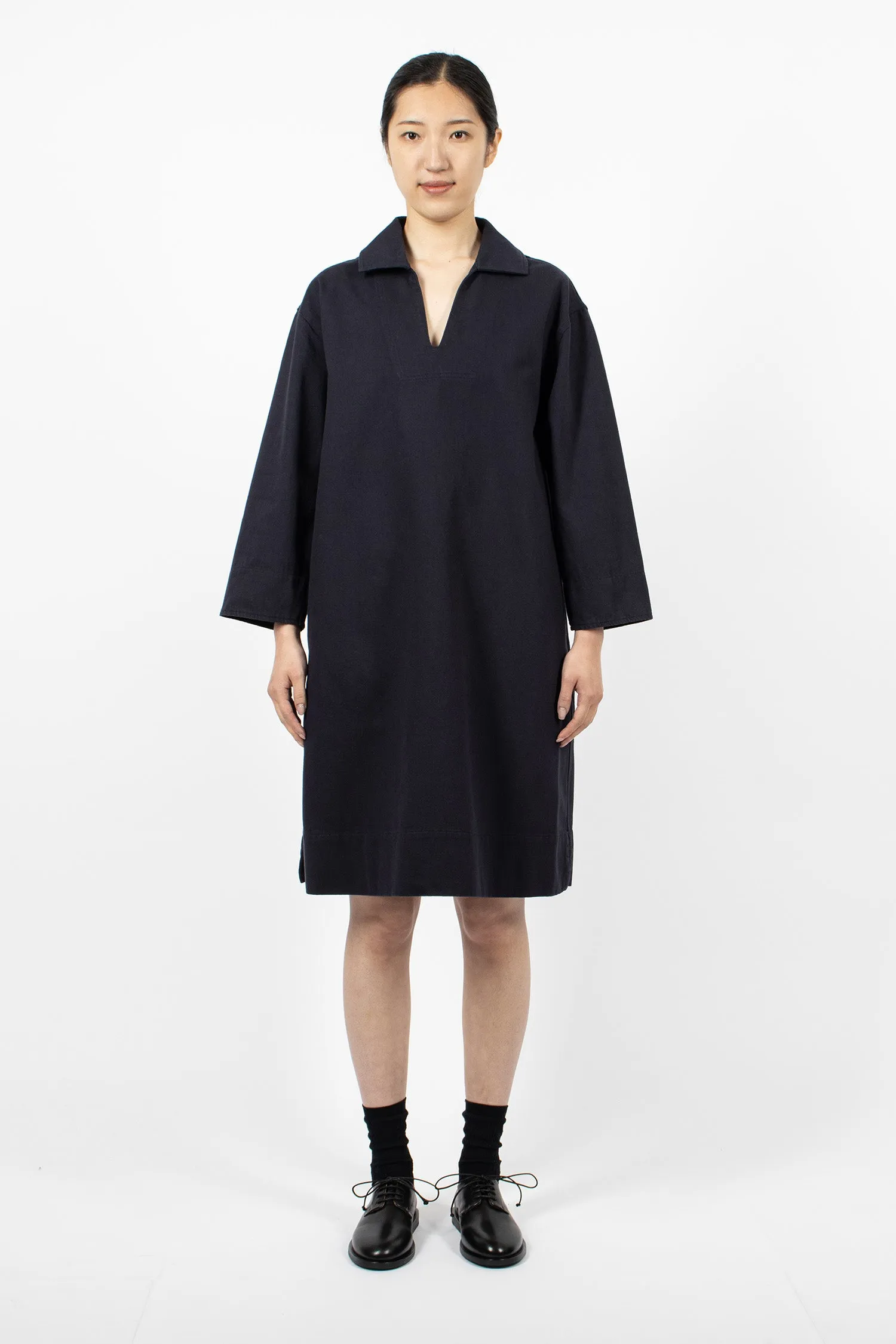 Patch Pocket Smock Dress Ink