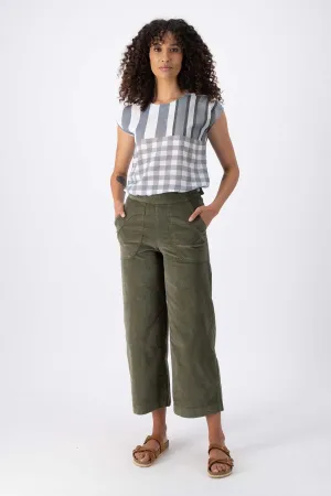 Peggy Pants Green in Spring Corduroy