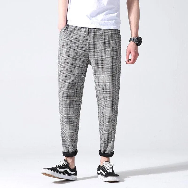 Plaid Joggers Pants