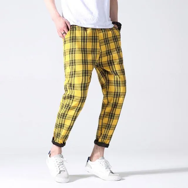 Plaid Joggers Pants