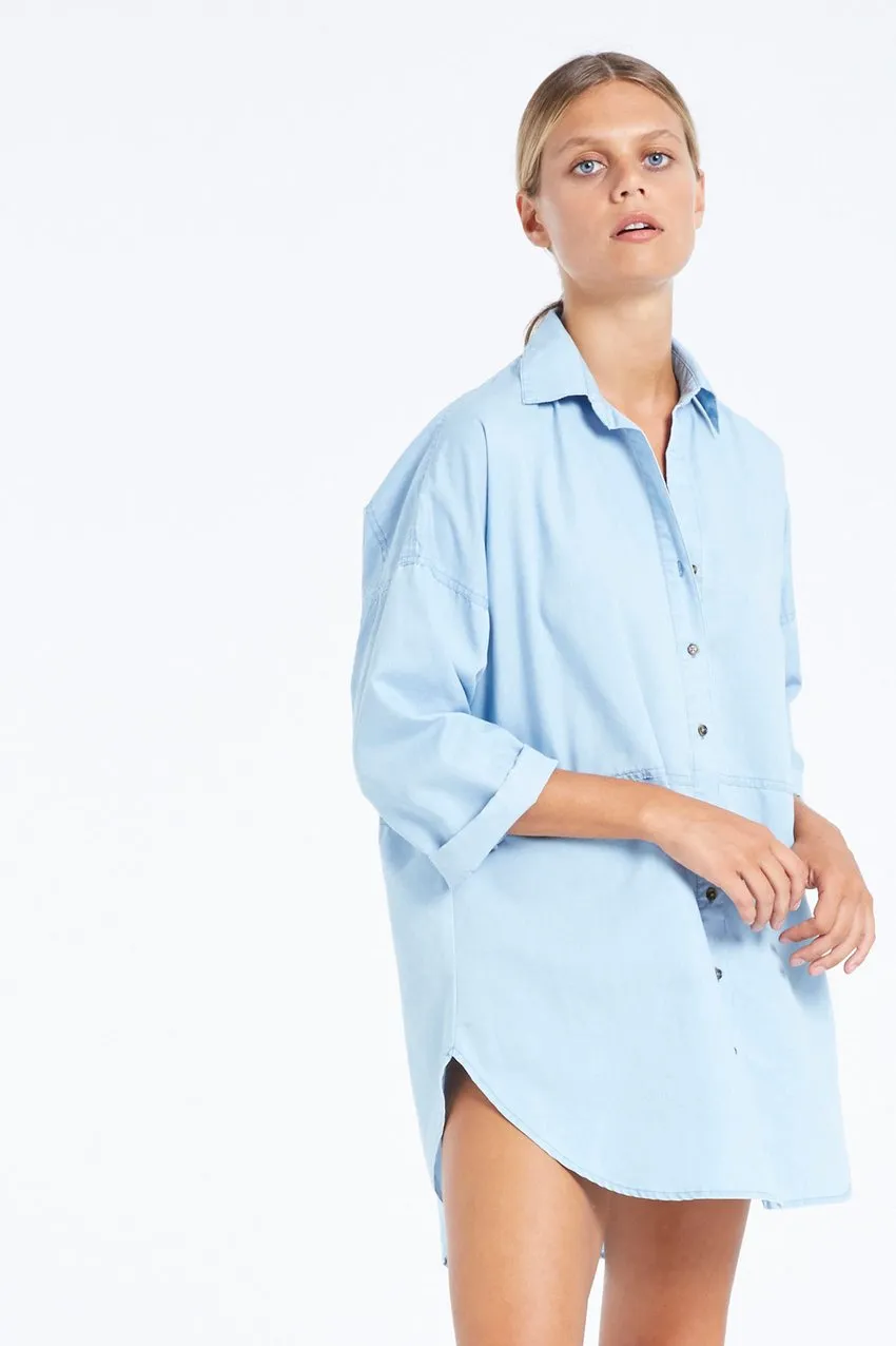 Plunge Shirt- Chambray