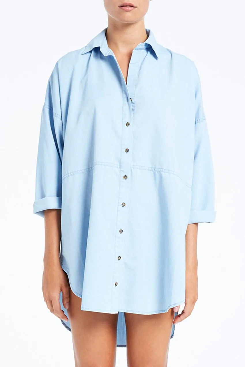 Plunge Shirt- Chambray