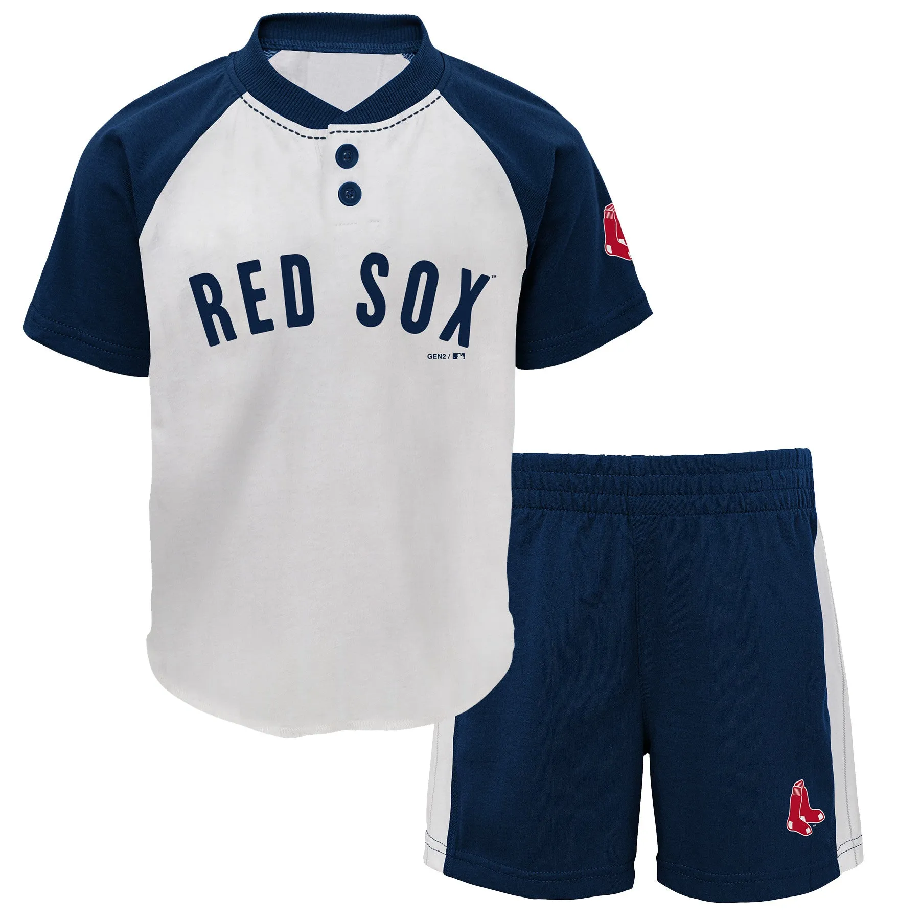 Red Sox Boy Short Sleeve Shirt and Shorts Set