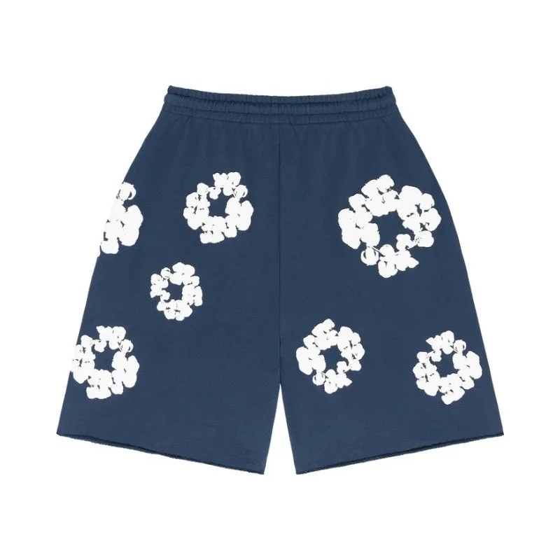 Shorts The Cotton Wreath 'Navy' | Denim Tears