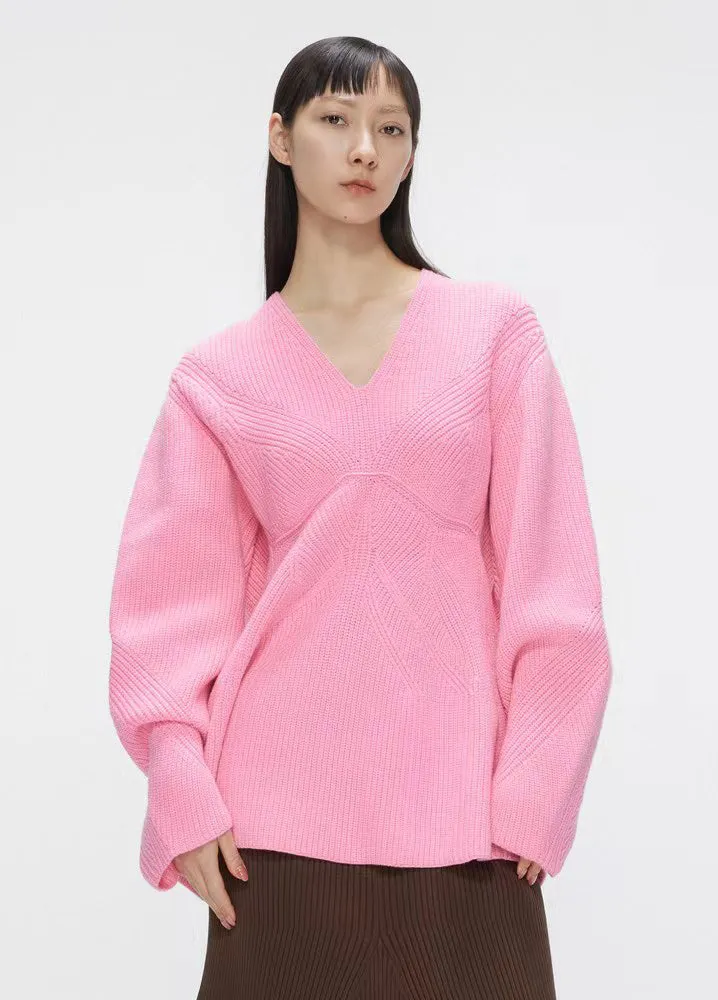 Sweaters / JNBY V-Neck Long Sleeve Pullover Sweater