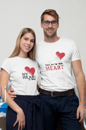 Take My Heart Couple T Shirt