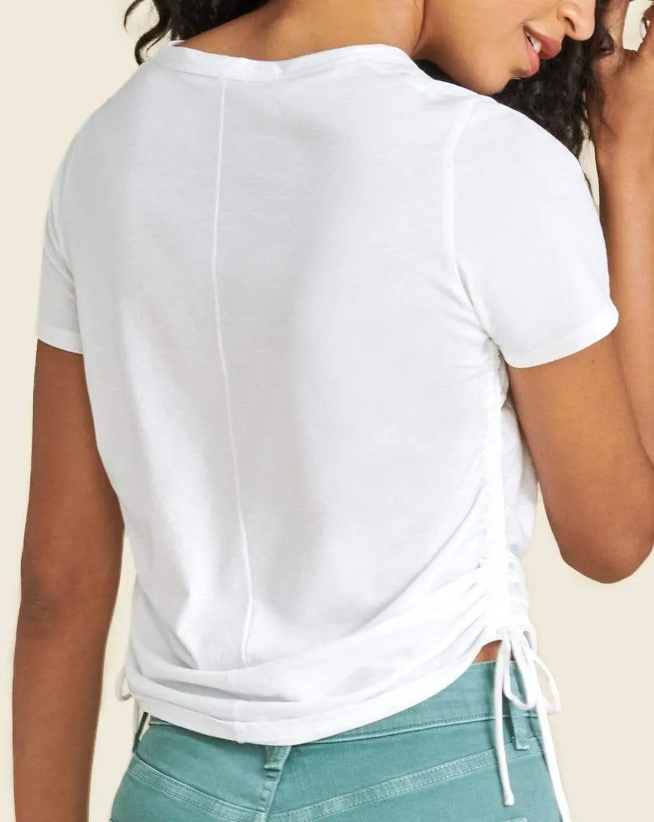 Tazi Ruched Tee - White