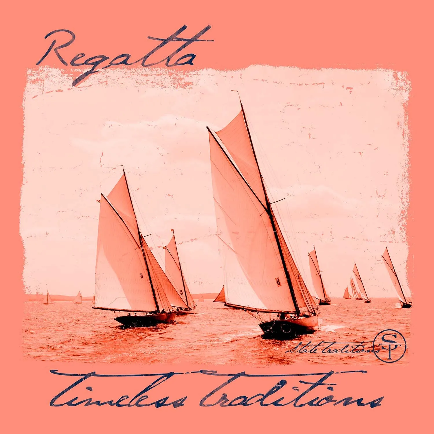 Timeless Traditions Regatta T-Shirt Bright Salmon