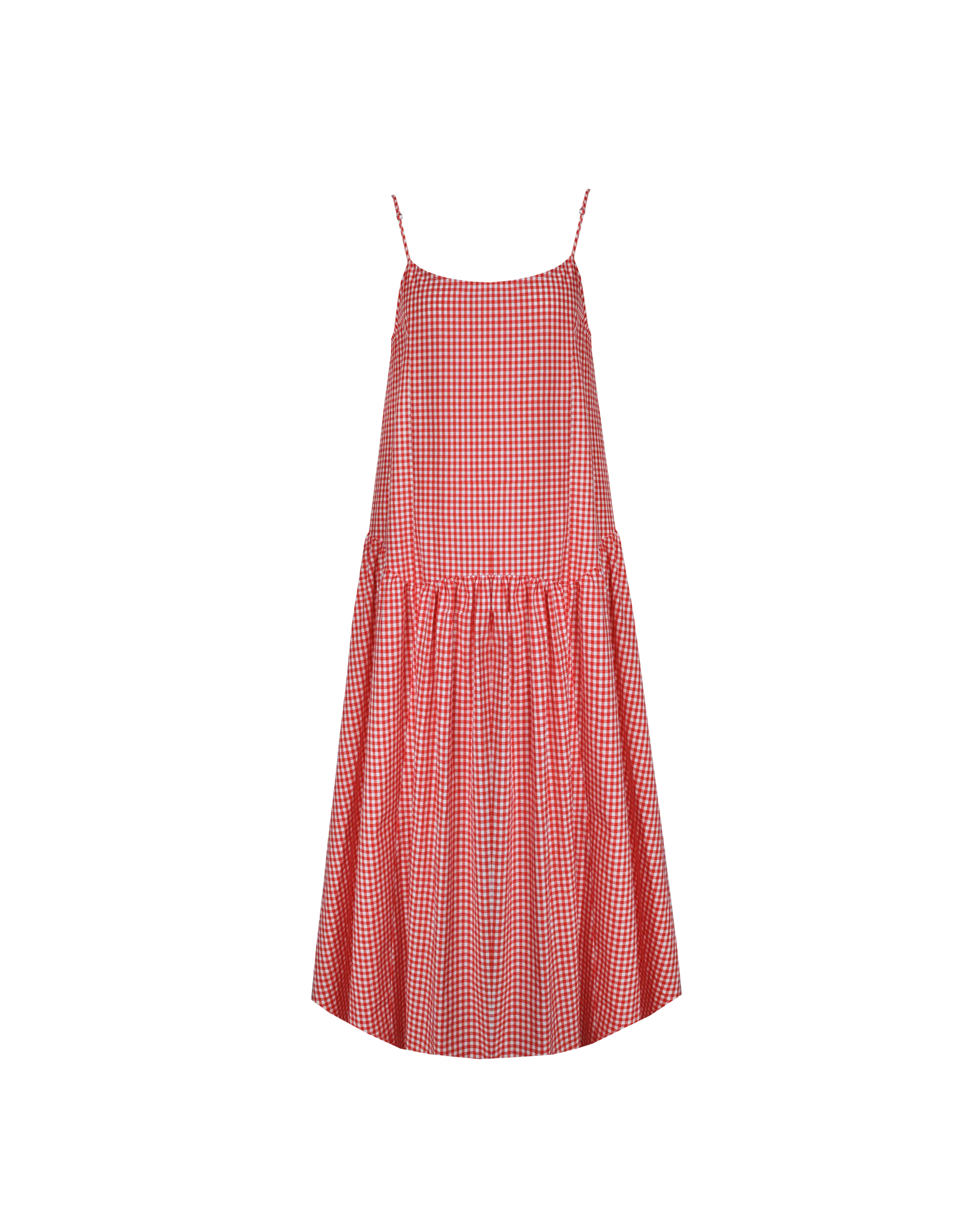 TRULLI RELAXED DRESS RED GINGHAM