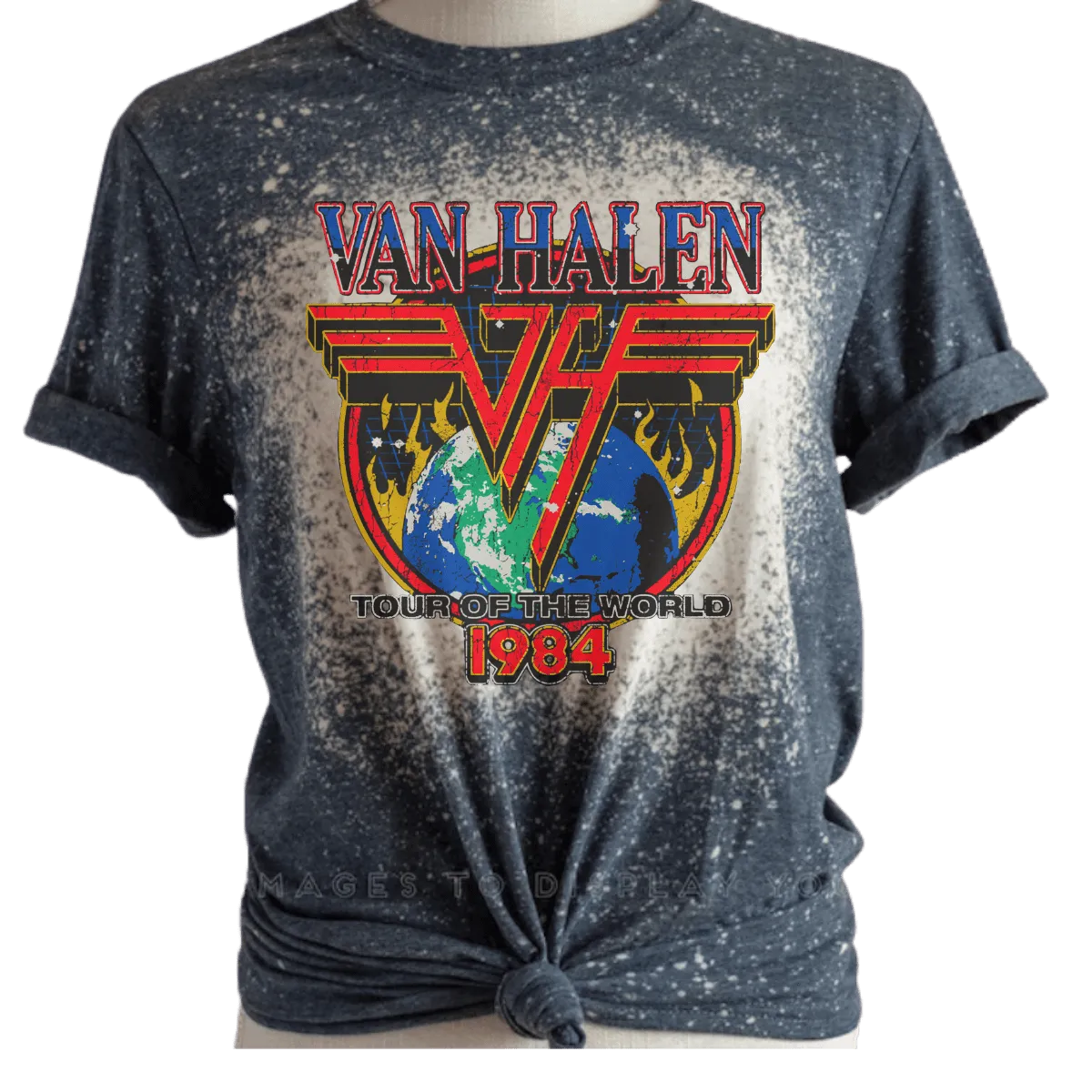 Van Halen Band 1984 Vintage Retro Bleached T-Shirts