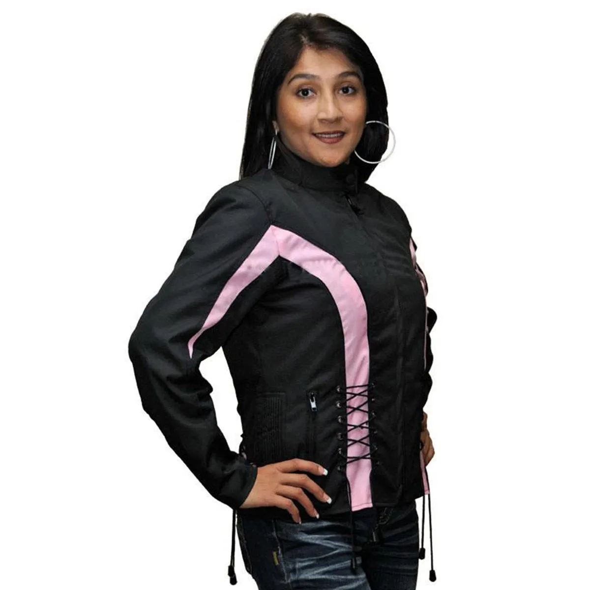 VL1556 Ladies Textile Crystal Jacket with Color Accents