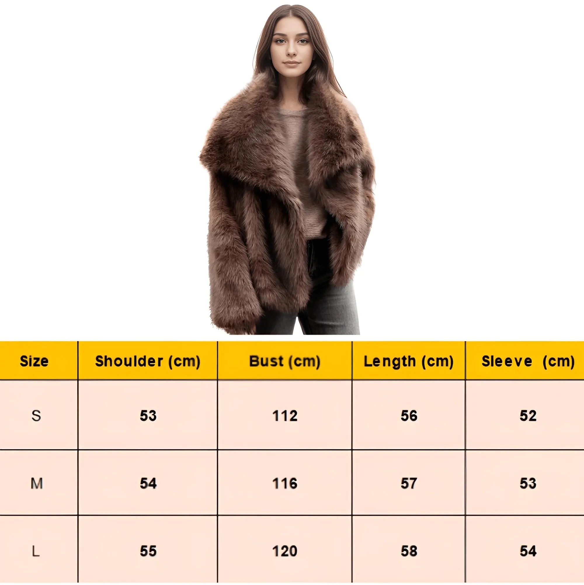 Women's Retro Oversized Collar Faux Fur Coat Winter Thick Warm Solid Color Furry Jacket Female High Street Outerwear