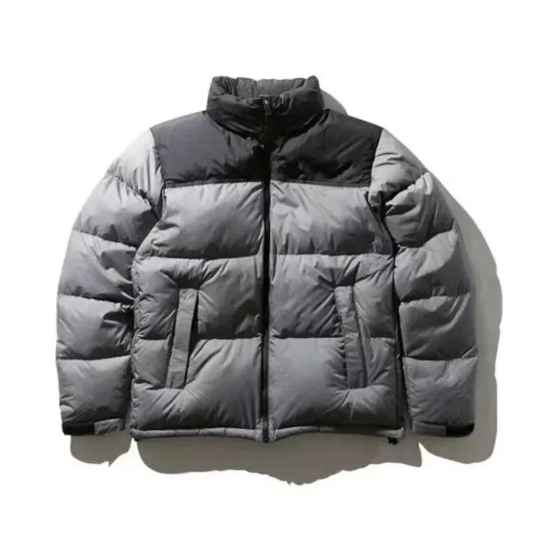 Women's Solid Colour Warm Puffer Jacket - Cotton Filled Winter Coat